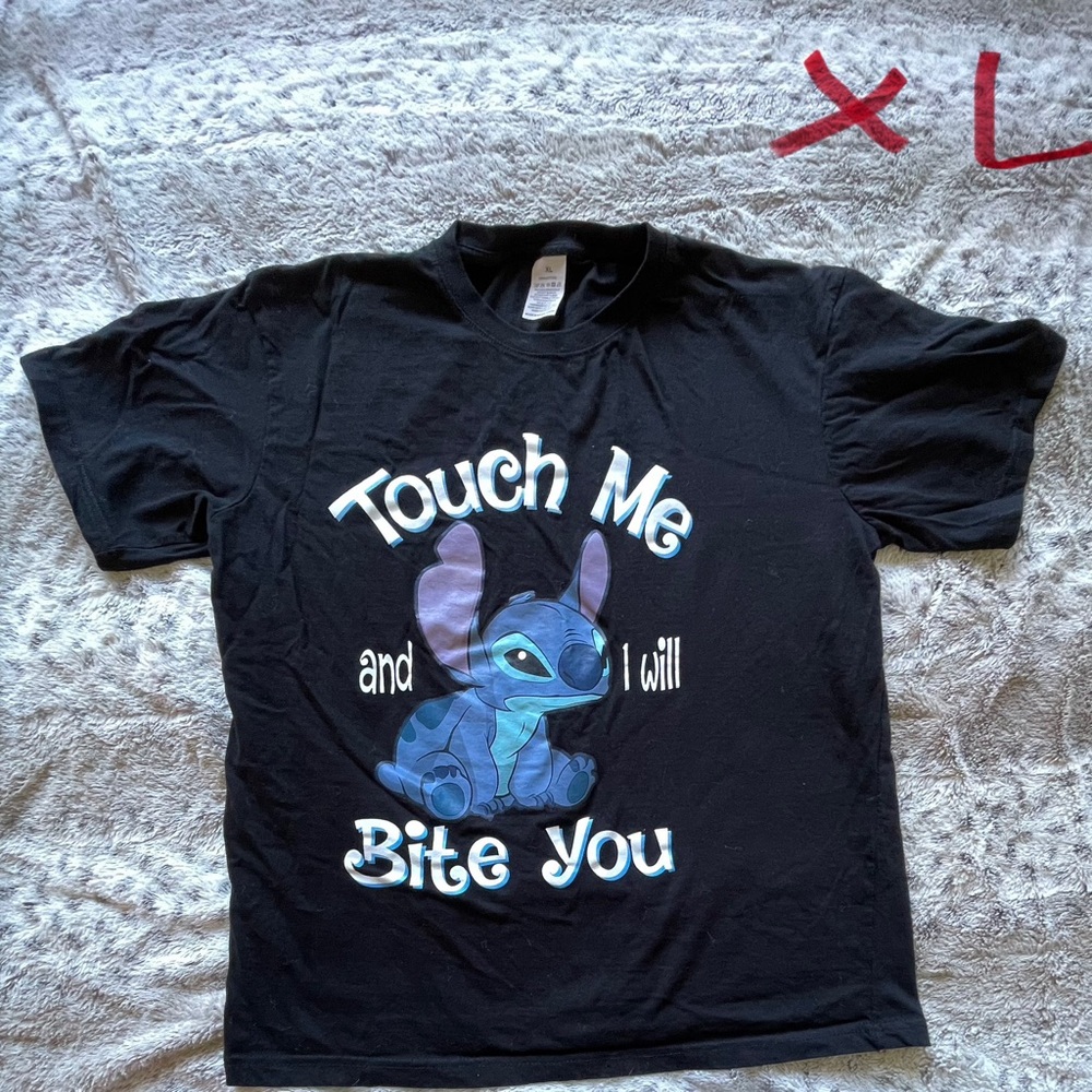 Black Graphic Women’s T-Shirt Lilo & Stitch - XL